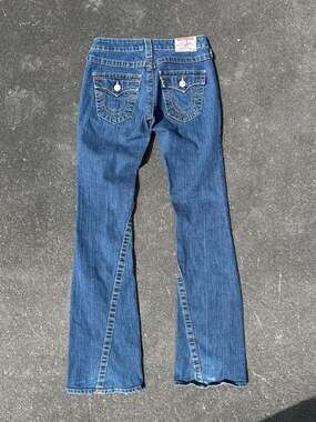 True Religion Joey Twisted Inseam Flare Jeans Size 25